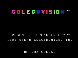 Frenzy title screen for Colecovision
